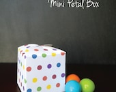 Rainbow Polka Dot  Mini Petal Favor Box