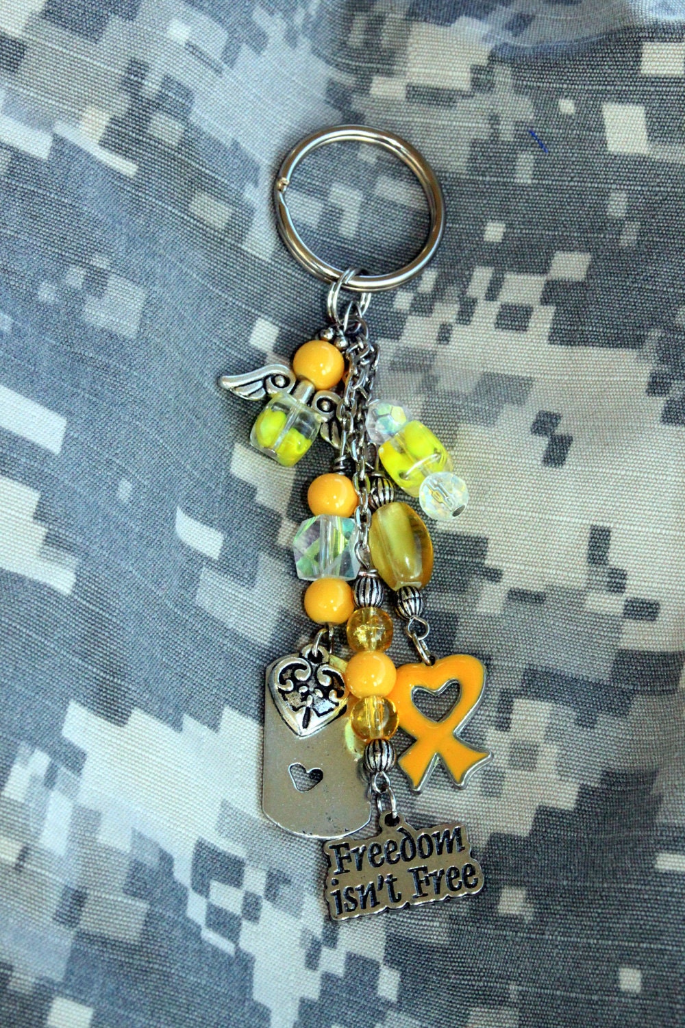 Support the Troops Key Ring