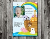 Custom Noah's Ark Printable Party Invitation