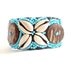 Wonderful Handmade Unique Bracelet - Sea Shells bracelet - Blue - Wooden buttons - Summer bracelet - Blue Beaded Shell Cuff Bracelet - OOAK