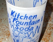 Vintage Glass, Drinking Glass, Tall Cup, Kitchen Fountain Soda Glass, G.P.G. Company, Danny Guild