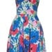 Vintage 80's Does 50's Floral Pinup Sun Dress w/ Shirred Back