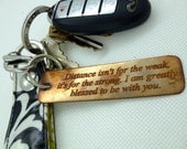 Engraved & Antiqued Copper Keychain - Personalized