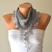 cotton scarf-grey cotton scarf headband necklace cowl with lace edge women scarves fashion scarf  christmas gifts