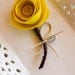 Yellow Felt Boutonniere