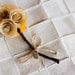 Yellow and Off-White Sinamay/Abaca Boutonniere