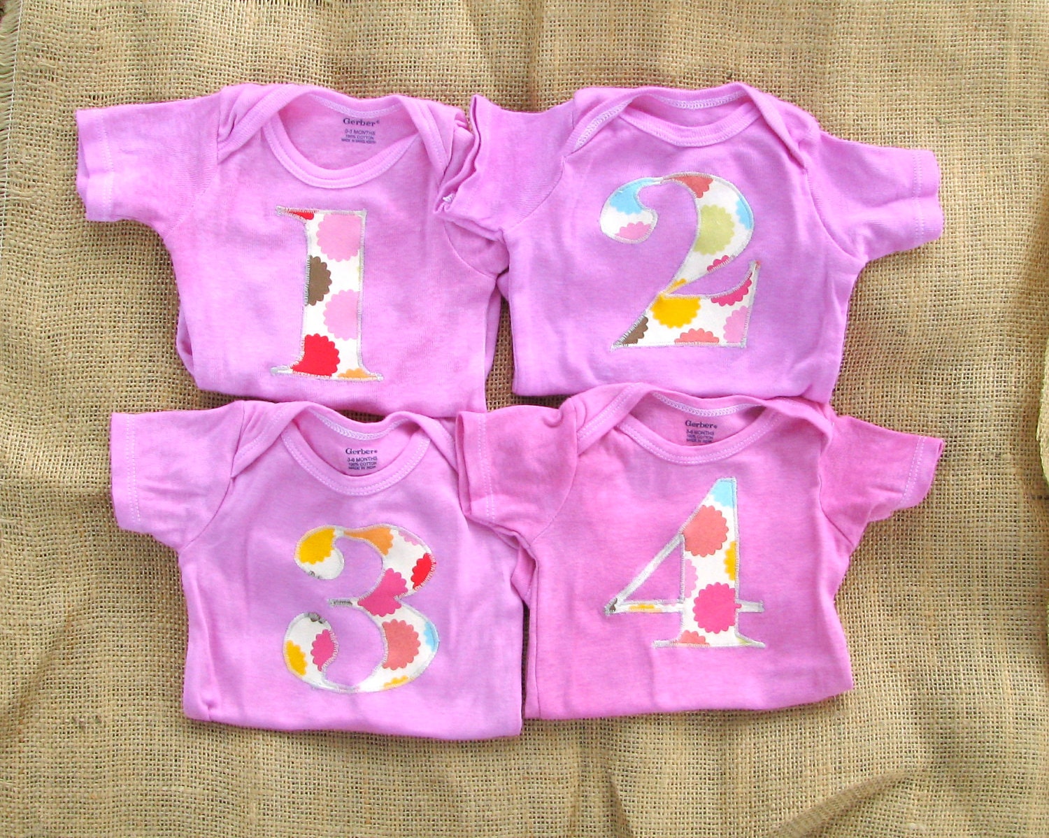MONTHLY ONESIE SET, month to month, custom set of 12 onesies, baby shower gift