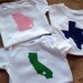 Pick Your State Hand Painted Onesies or Toddler Shirts- custom city and state baby and toddler clothes