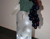 Decorative Wine Bottle Lamp With LED Lights - Frosted Wine Bottle