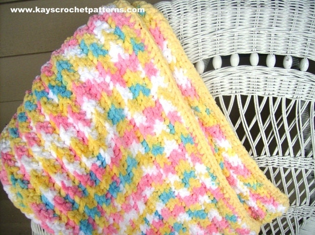 Quick and Easy Crochet Pattern Baby Blanket Instant Digital Download