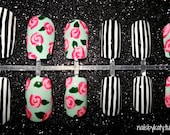 Vintage Flowers with Stripes