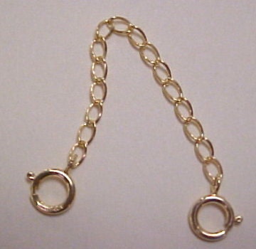 Gold-Filled 2 1/2" Inch Bracelet/ Necklace Safety Chain- FREE SHIPPING in the US-