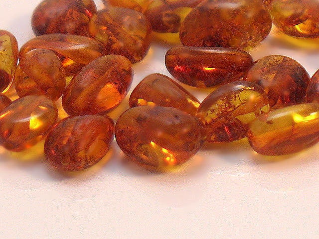 Baltic Amber Honey and Cherry Cognac Oval Beads Natural and Organic For Handmade Jewelry Design