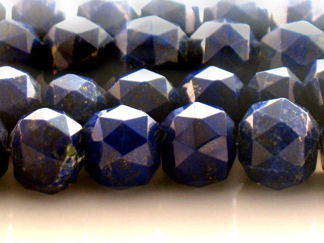 Violet Blue Lapis Lazuli Faceted Round Beads Rare AAA Plus Designer Quality 10 inch strand 9 to 12mm For Handmade Jewelry Design