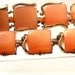 Coro Moonray Set Necklace and Bracelet Shimmering Peach Lucite Signed 1950 s Vintage Collectable Jewelry