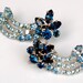 Blue Sapphire Rhinestone Comet Earrings Celestial Shooting Star Galaxy Confirmed Juliana D and E 1950s Vintage Jewelry Collectable