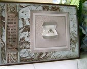 Rustic Floral Blues My Heart Beats Wedding or Engagement Card