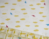 1 Metre Organic Cotton Jersey Fabric in Birds in the Sky