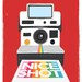 Retro polaroid camera art print Nice shot