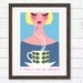 Retro mod kitchen print Bohus Bersa A lovely cup of Sweden