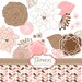 18 Flower Designs - Clipart and Digital paper for scrapbooking, wedding invitation cards, Personal and Small Commercial Use.