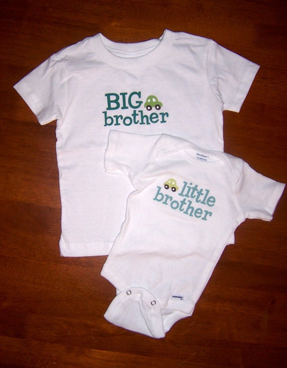 Baby Boy Little Brother Onesie Big Brother Shirt Bodysuit Set Infant Boy Baby Shower Gift Set Newborn 3m 6m 9m 12m 18m - 4T