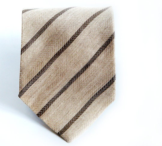 Vintage Men's Tie, Giorgio Armani, Made in Italy,Flax and Silk.