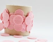 Pale pink felt banner garland - 10 feet - Party decoration
