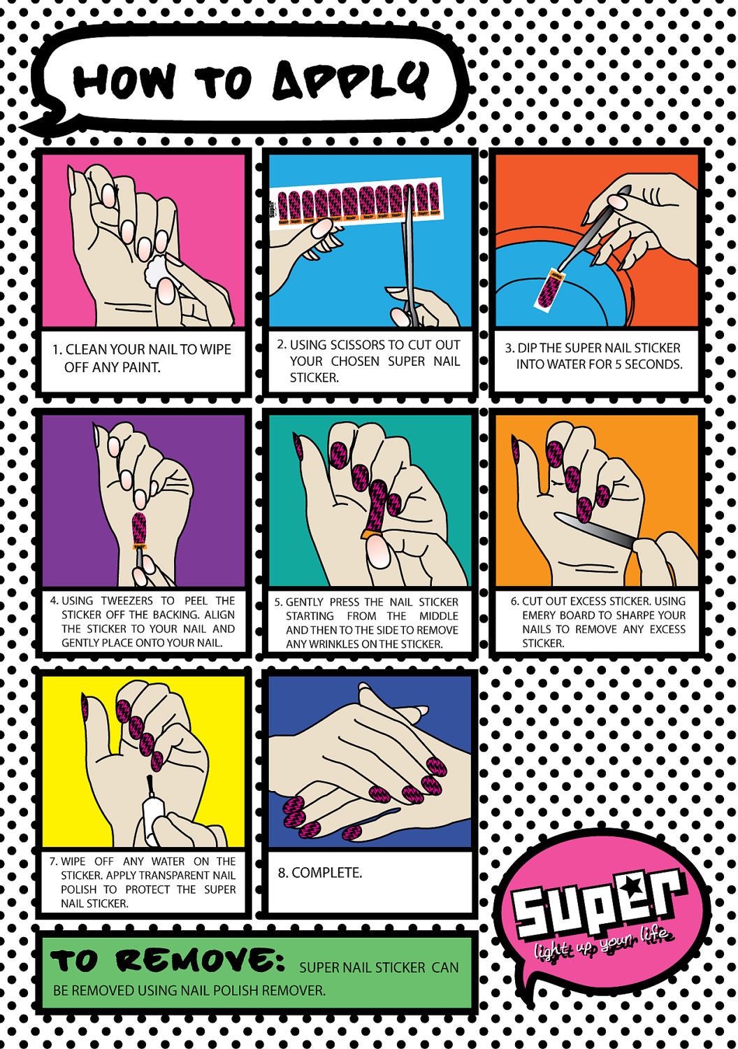 Hippy - Nail sticker