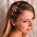 Women headband, Pink headband, Black white hair accessory, Girl headband, Women hair accessory, Girl hair accessory, Flower headband, hair