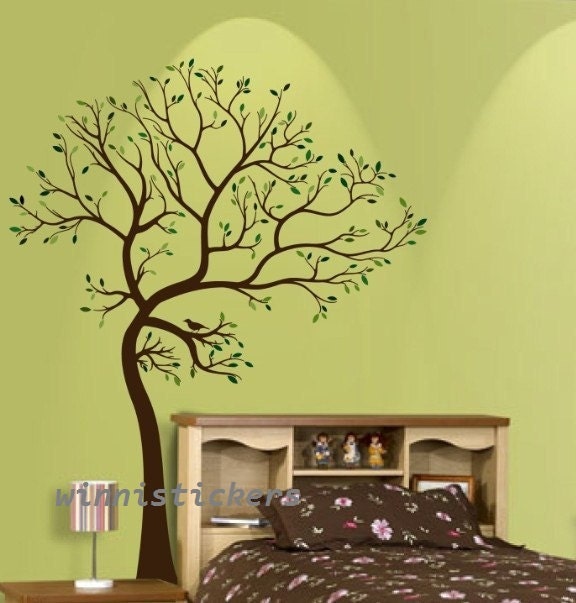 Vinyl Wall Decal tree decal Nature Design Tree Wall Decals Wall stickers Nursery wall decal wall art------ spring tree