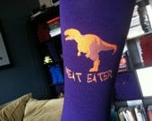 Dinosaur Meat Eater: Screen Printed Socks
