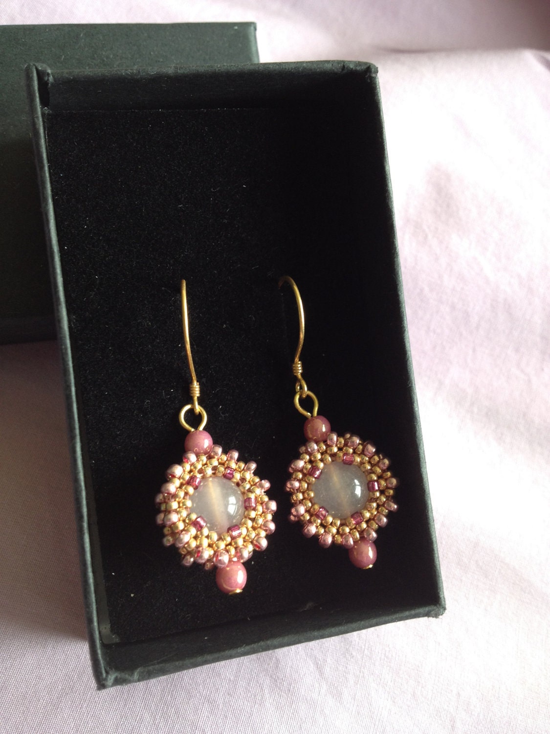 Vermeil Rose Quartz Earrings