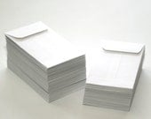 100 Small White Envelopes 2.5" x 4.25" (63.5mm x 108mm) for Wedding Invitations, Business Cards