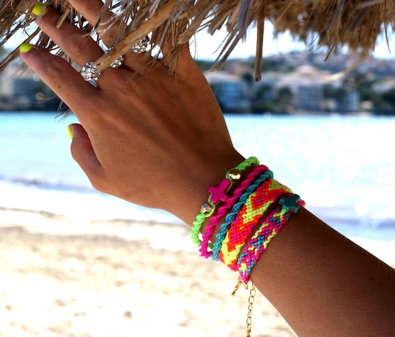 Bright Neon Friendship Bracelet.