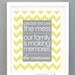 Modern Custom Wall Art - Personalized Family Name Print and Home Decor-Printable (Please Excuse The Mess Theme)