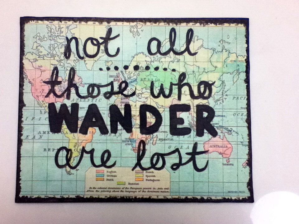 Map & Quote 11x14in canvas