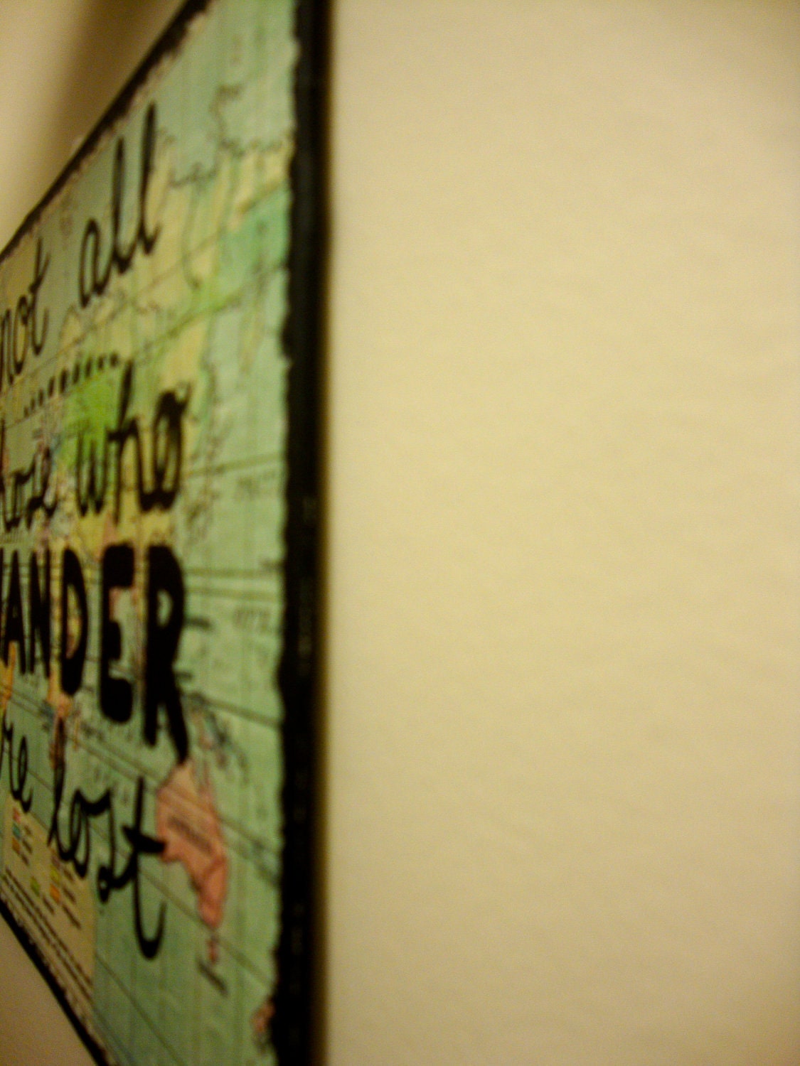 Map & Quote 11x14in canvas