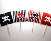 24 Pirate Cupcake Topper PRINTED