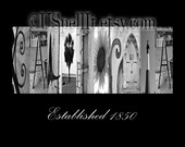 California  Alphabet Letter Photography year established 11x14 unframed FREE SHIPPING