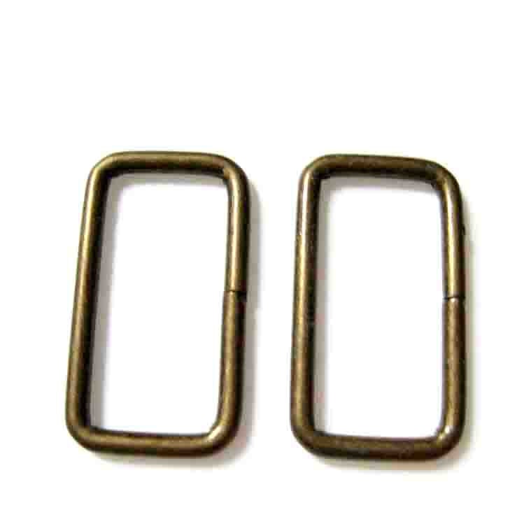Antique Brass Rectangle Rings Finding for Handmade Bag - Set of 20pcs (3.4cm x 1.5cm)