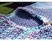 Crochet Baby Wrap Sweater Purple Cotton