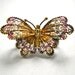 Vintage Silver Filigree Butterfly Brooch Pin marked 900