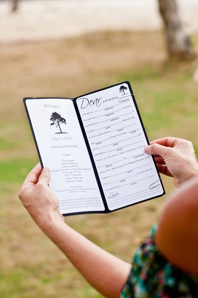 Custom Wedding Mad Lib Letter