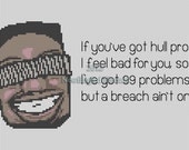 star trek cross stitch pattern, Geordi 99 problems but a breach aint one