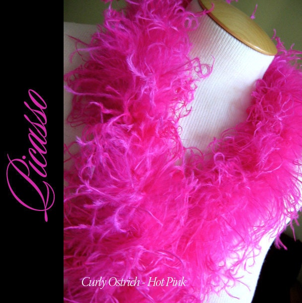 DIY Curly Ostrich Puffs Clips - Curly Ostrich Feathers - 12" (1Ft) feather strip - dark BROWN