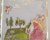 loralie,womens card, girls card, children, unique design, friendship, birthday, hand made, special occasion, 3d greeting card