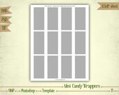 Mini Candy Bar Wrappers - Digital Collage Sheet Layered Template - (T013)