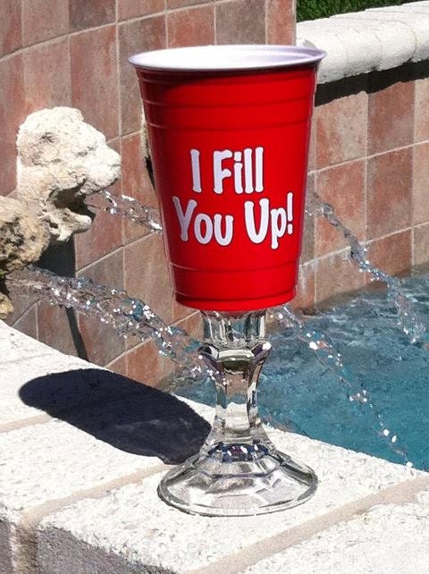 Red solo cup wine glasses