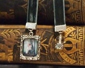 Custom Frame Bookmark on Velvet Ribbon